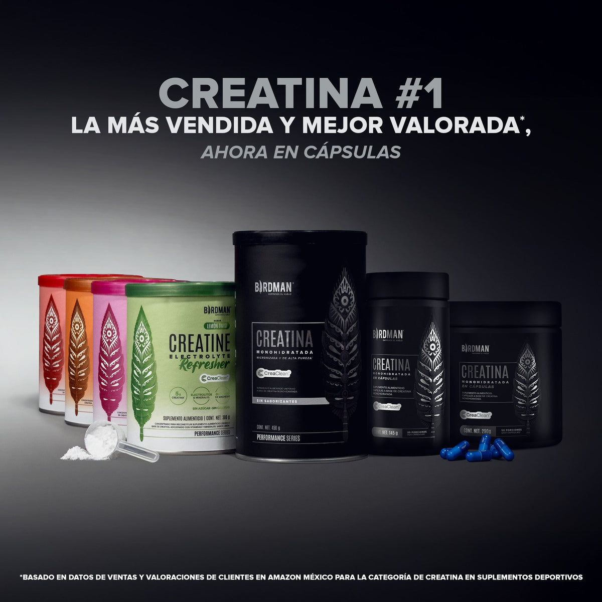 Creatina monohidratada micronizada en cápsulas